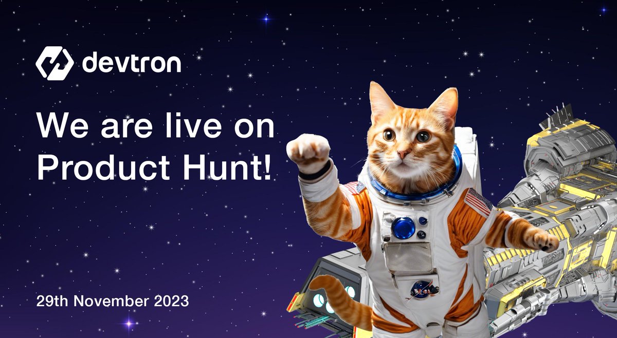 We are live on Product Hunt!🚀 Dive into our game-changing platform designed to simplify complexities, streamline processes and elevate your DevOps experience.✨ Link: producthunt.com/posts/devtron Please show some love & help us amplify this post.❤️ #producthuntlaunch