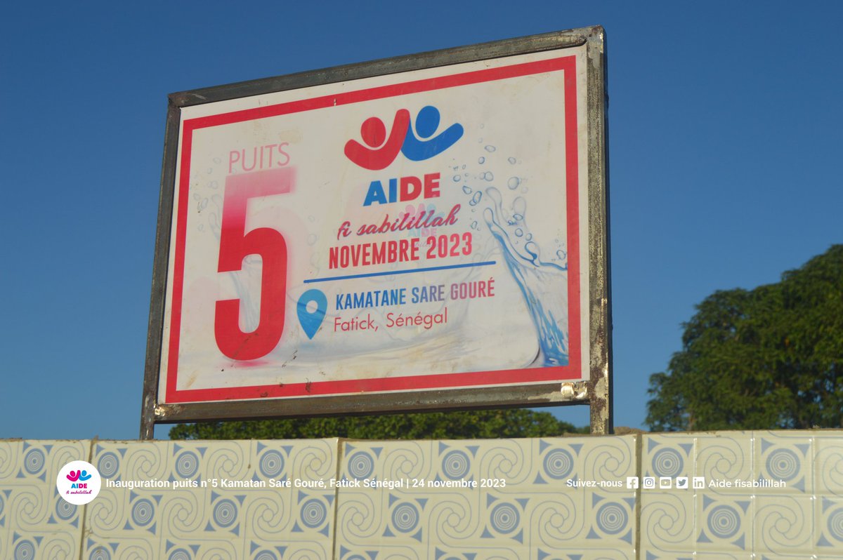 AideFisabililla's tweet image. INAUGURATION DU PUITS (5) SITUÉ À KAMATANE SARE GOURE DANS LA RÉGION DE FATICK.

Salam la famille, plongez dans les souvenirs visuels de l&apos;inauguration de votre cinquième puits le vendredi 24 novembre 2023.

#aide #fisabilillah #puits #construction #help #fatick #kebetu