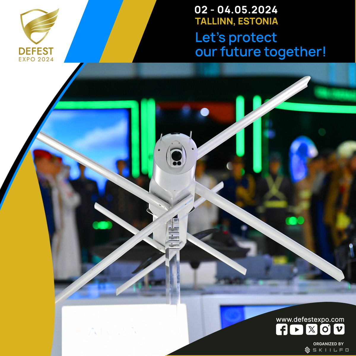 DEFESTExpo's tweet photo. The effectiveness of Loitering Munition has been demonstrated over the past few years.
#DEFEST provides a unique opportunity to showcase such weapons and systems at the First International Defense & Security Exhibition in Estonia.
Register here: https://t.co/7V2rxtKYKB
#Estonia #Defestexpo2024 #Tallinn