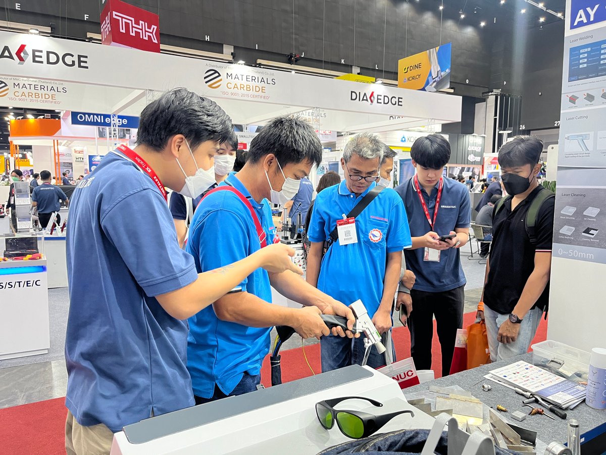 HGTECH_HGLaser's tweet photo. Reflecting on the success at #Metalex in Thailand! 🇹🇭 Our SMART Laser Cutting Machine drew significant attention, sparking interest among many visitors. A big thank you to everyone who joined us! 🌟 #HGTECH #MetalCutting #Innovation https://t.co/1PobPImEm4