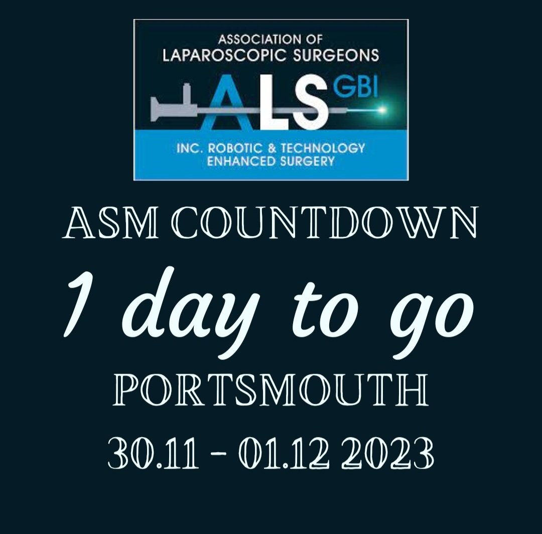 ALRSGBandI's tweet image. 1 day to go to our Annual Scientific Meeting in Porthsmouth! #ASM2023

Looking forward to being inspired by our speakers including @laptan1 @alan_askari @EMBurns2017 @DrMarkSlack and @profgeorgehanna for 2 days of #SurgicalEducation and  #SurgicalResearch!