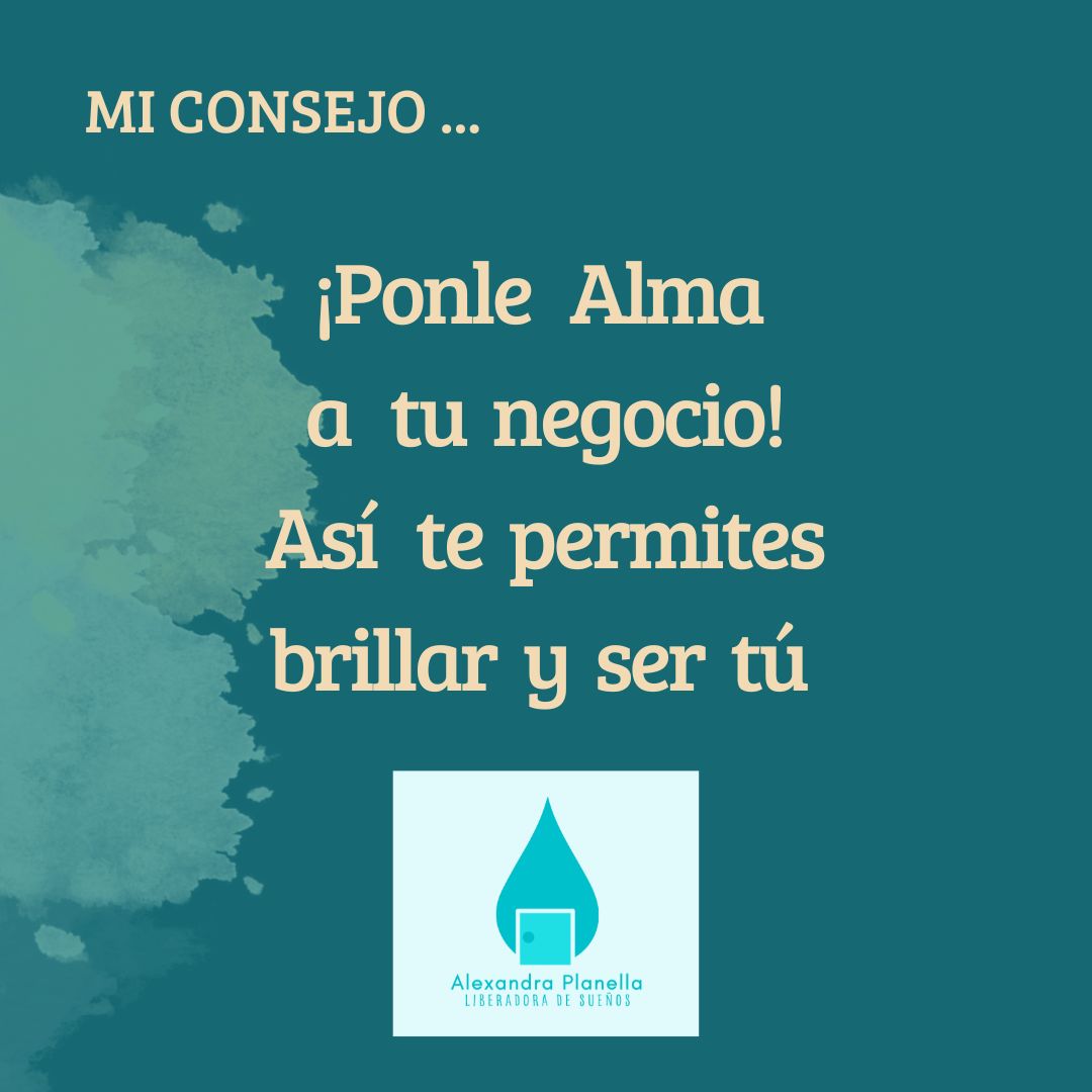AlexandraAp's tweet image. ¿Qué significa ponerle Alma💙a tu negocio?

Significa escucharte para tomar conciencia de cómo te sientes y qué necesitas
Significa dejar el miedo a un lado y aprender a priorizarte
Significa poner foco y claridad en tu negocio para encontrar equilibrio entre trabajo y disfrute