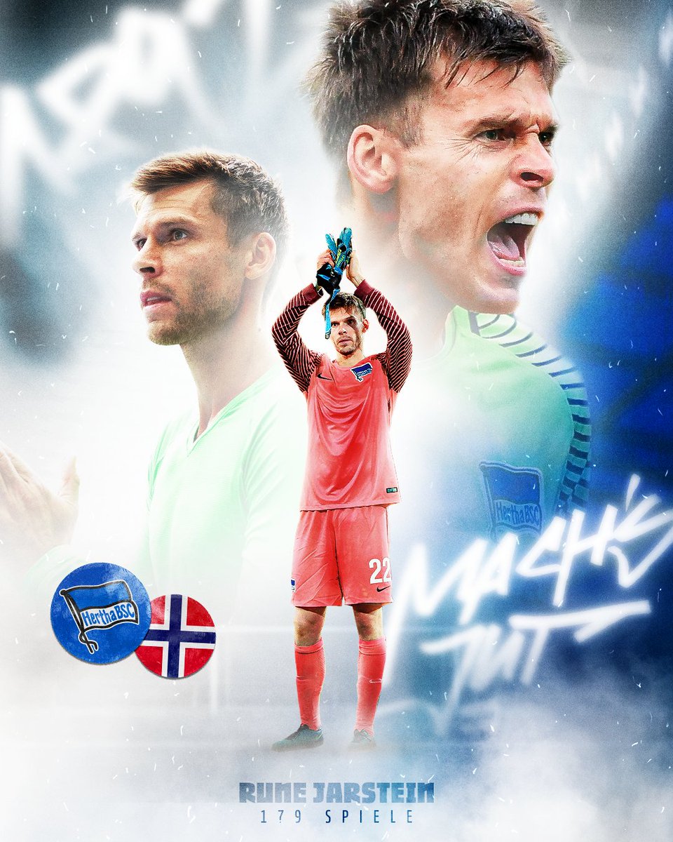 HerthaBSC's tweet photo. Rune #Jarstein hat am Dienstag das Ende seiner langen und erfolgreichen Laufbahn bekanntgegeben. 9⃣ Jahre & 179 Spiele mit der Fahne auf der Brust. Danke, Rune! 💙🤍
https://t.co/yFMeqT7IiM ⬅️
#HaHoHe https://t.co/HiIixYFrtm