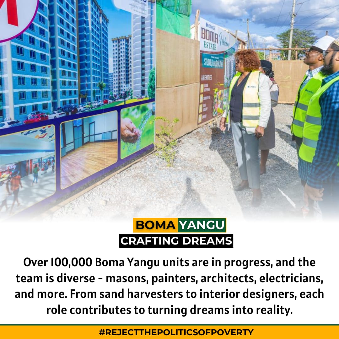 MbuthiaMachari3's tweet image. All these units have been on progress but the #LordsOfPoverty are against it.Where will these workers go ?
Boma Yangu Benefits