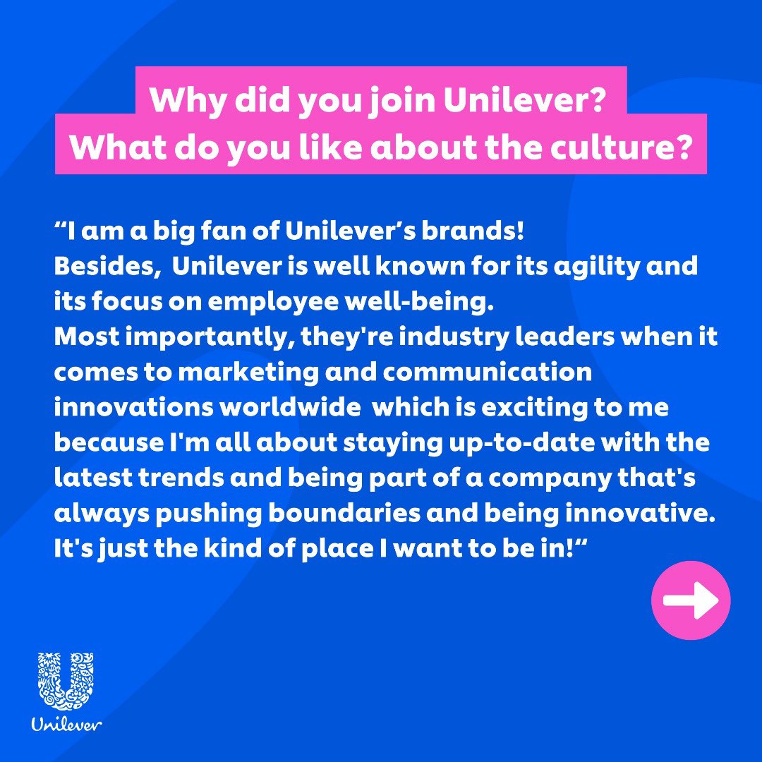 Soolvit_'s tweet photo. Leen's Unilever journey started in 2021 as a CD Excellence, and since then, she has had exciting experiences and amazing opportunities. Swipe left to explore the true essence of being a Unilever Future Leader! 
📍https://t.co/Yh03sg093D https://t.co/yNiwLkw9WW