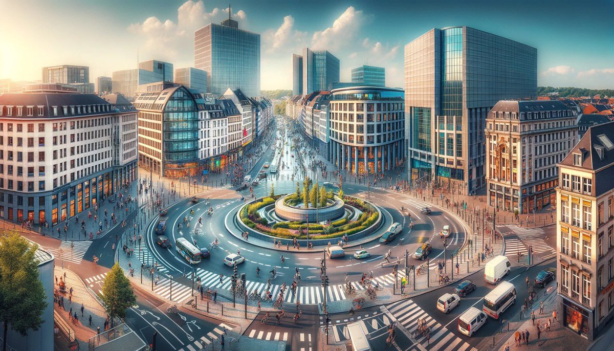 vdupouey's tweet photo. The Schuman Roundabout but it gets more ‘pedestrian’ after each iteration.

Here you go Brussels, you have your plan!

[A collab with @moylato] https://t.co/icBRhbXo3z