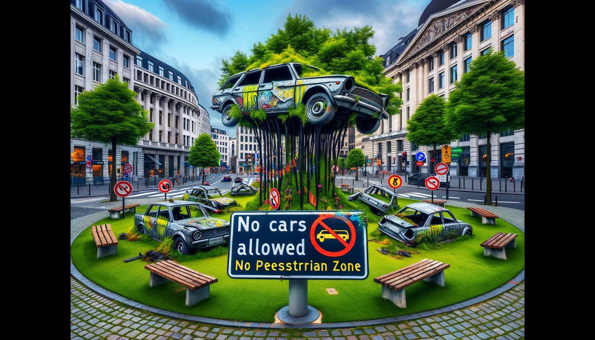 vdupouey's tweet photo. The Schuman Roundabout but it gets more ‘pedestrian’ after each iteration.

Here you go Brussels, you have your plan!

[A collab with @moylato] https://t.co/icBRhbXo3z