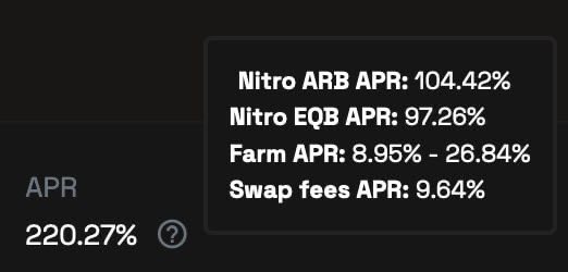 Equilibriafi's tweet photo. We have more than ARB reward in nitro pool 👀

https://t.co/89mQKfocO0 https://t.co/5ulcHWOJyC