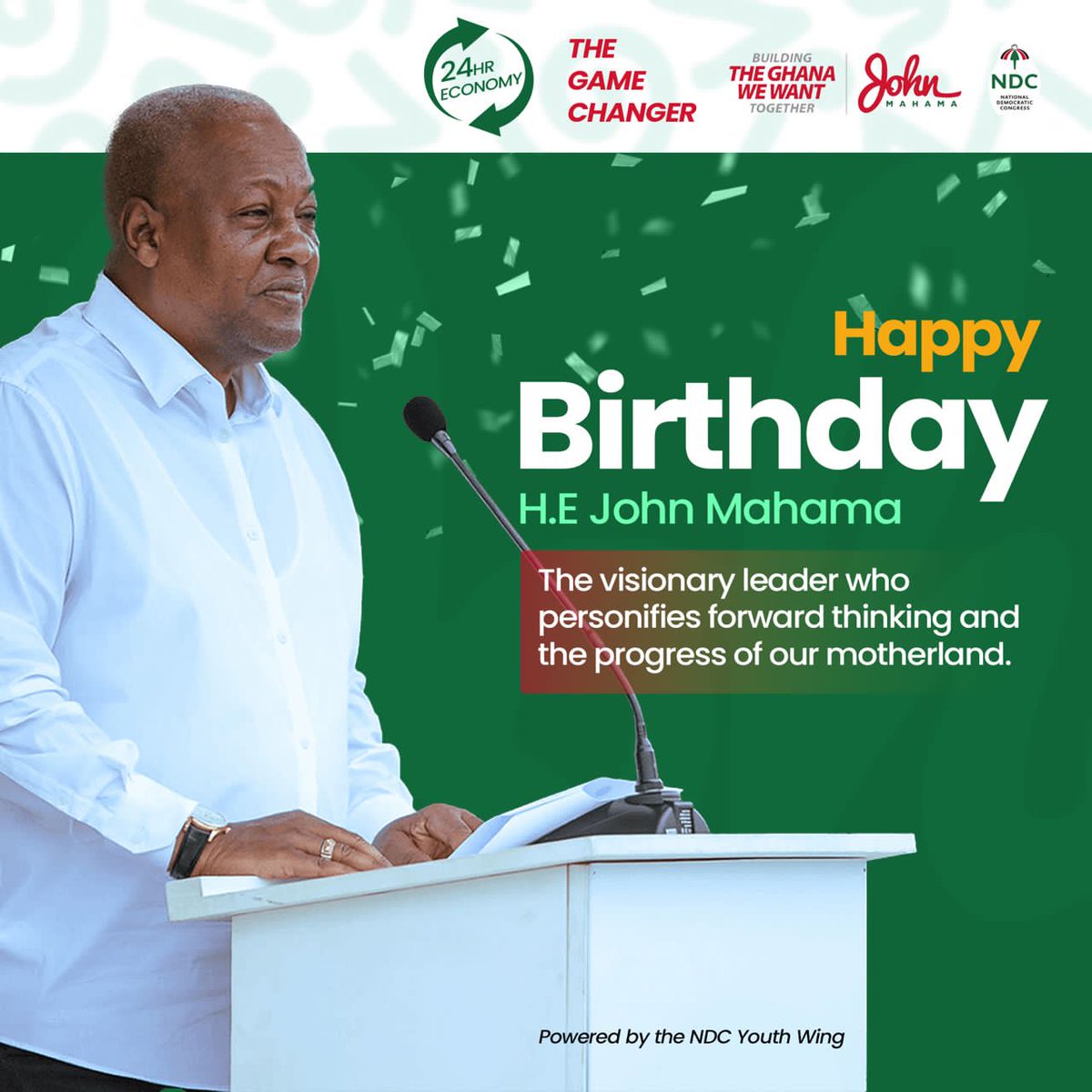 Happy Birthday Visionary H. E John Mahama.
#TheGameChanger 
#TeinNDC