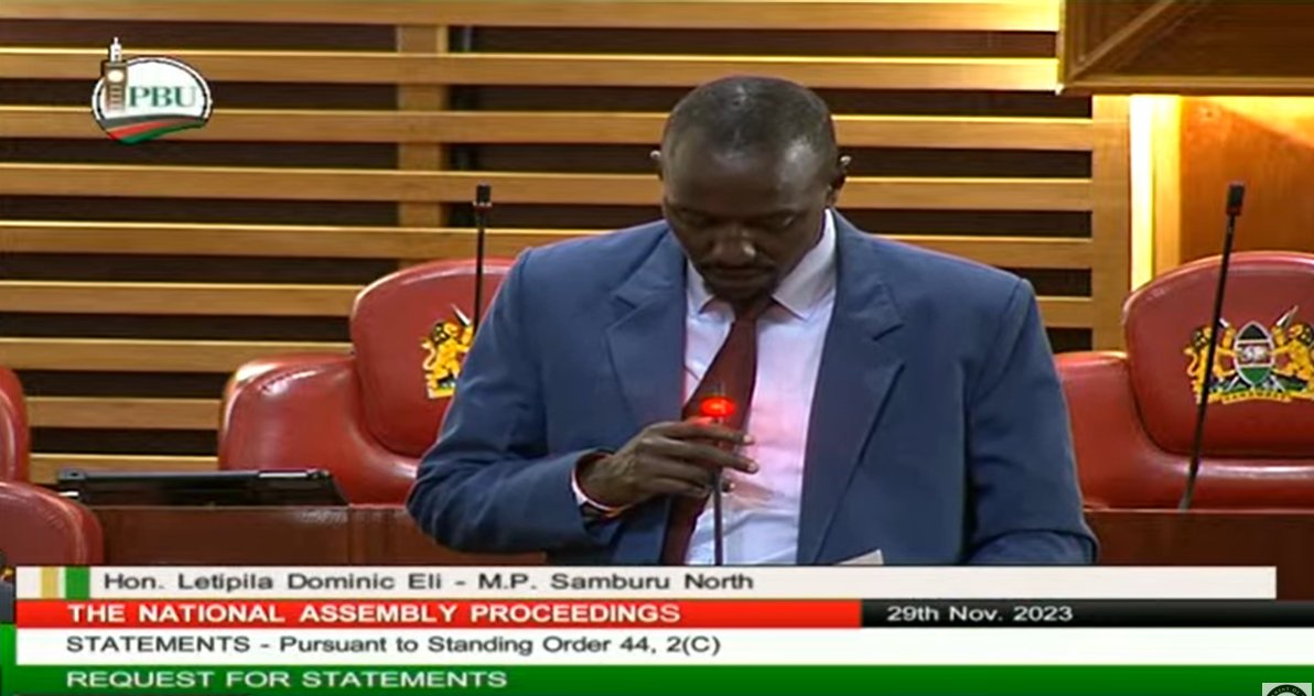 Hon. Dominic Letipila seeks a statement from the Departmental Committee on Administration and Internal regarding reported revenge killings and rising insecurity cases in Samburu North Constituency. #BungeLiveNA
