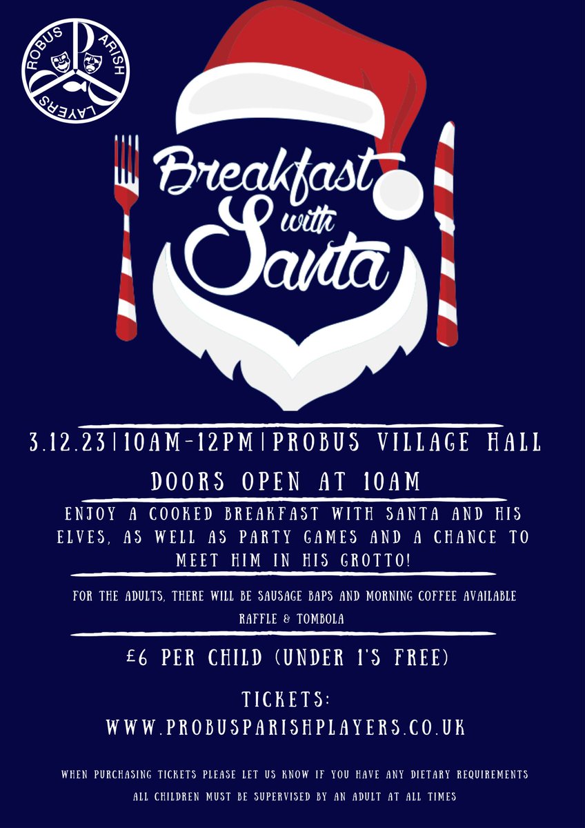 CHAOSLocalUK's tweet image. Who wouldn't want breakfast with Santa and his Elves... 🎅🏼

This weekend you can enjoy a cooked breakfast with Santa, meet his Elves, enjoy party games, and visit Santa's grotto!

🗓️ 
3 December / 10am - 21noon
Probus

#KeepItCHAOS #FestiveSeason #Probus