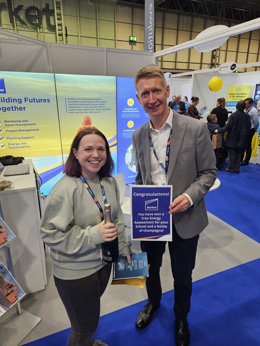 🌟🎓 WINNER🎓🌟 This time last week the lucky winner of our golden envelope competition at The Schools and Academies show was Elena Clark from Young Trees in West Yorkshire! 🎉 Elena won a bottle of champagne and a free energy assessment! 👏🙌