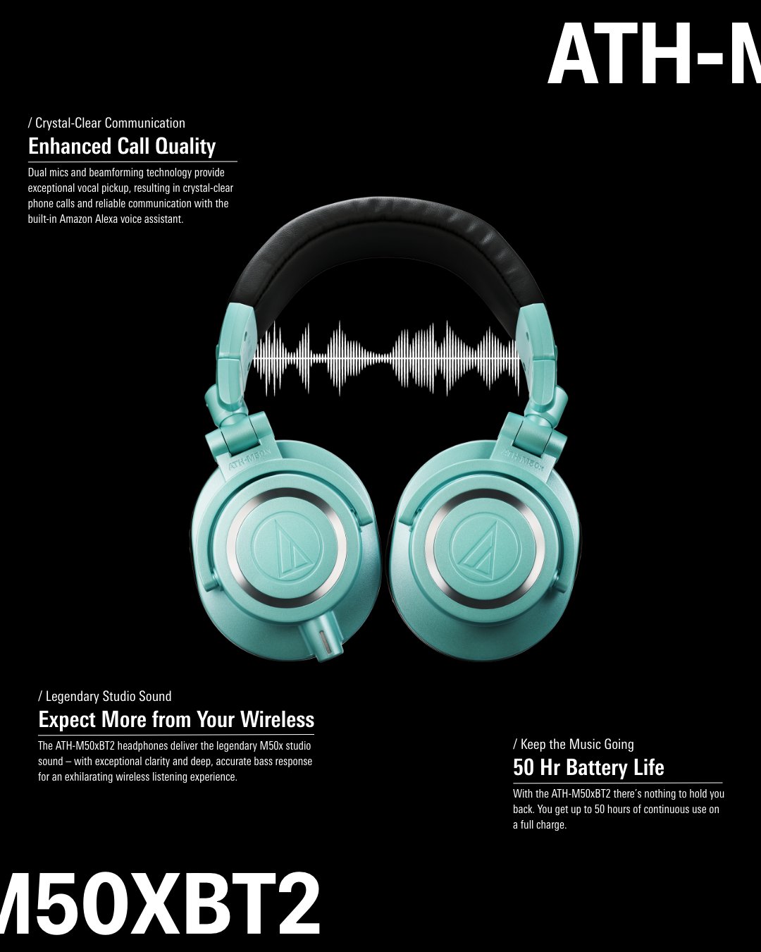 Audio-Technica ATH-M50xBT2 Gets Better Battery Tech