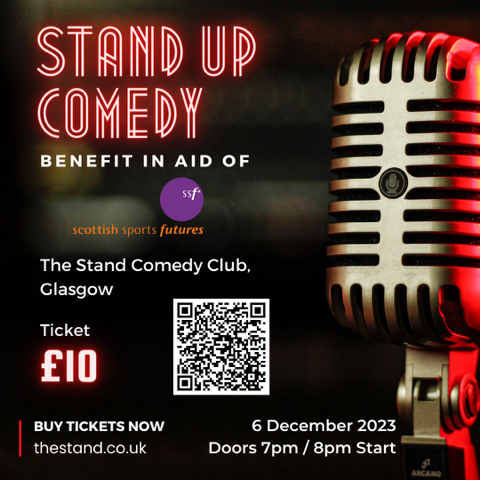 SSF_Futures's tweet photo. Have you bought your tickets yet?! 🎟️

We have teamed up with Barclays, @StandGlasgow and the hilarious @Chris__Forbes to come out on an incredible show that promises to have you belly-laughing! 🤣

Book your tickets here https://t.co/weNca1BU49 

#Fundraiser #Glasgow #Comedy https://t.co/wyryE3oCL6