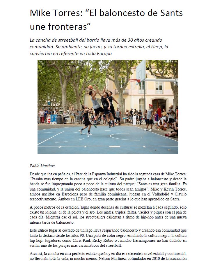 pablo_canibe's tweet photo. 🏀🔥No ha quedado mal el reportaje para el master sobre el streetball de Sants.

Una cancha llena de magia y con una comunidad impresionante 🫂

👏Gracias a Nelson y Paula de @StreetballBS a @AntonioGil_SOSE y a Mike Torres, jugador del @RVBaloncesto 

Se agradecen likes ❤️y RT🔁 https://t.co/nxtaqSZsL9