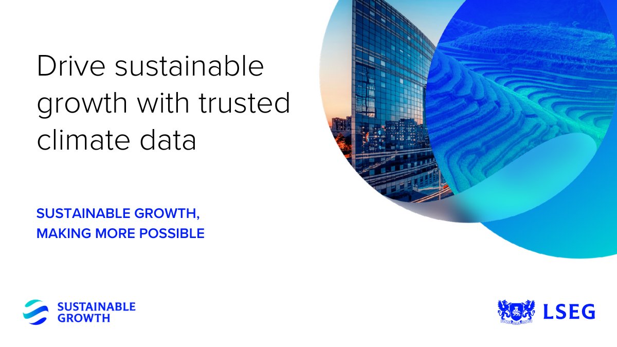 #LSEG has one of the most comprehensive and market leading #climate data sets in the industry. Discover how the data can help your transition to a #LowCarbonEconomy. lseg.group/3FJ3Jfv #SustainableGrowth