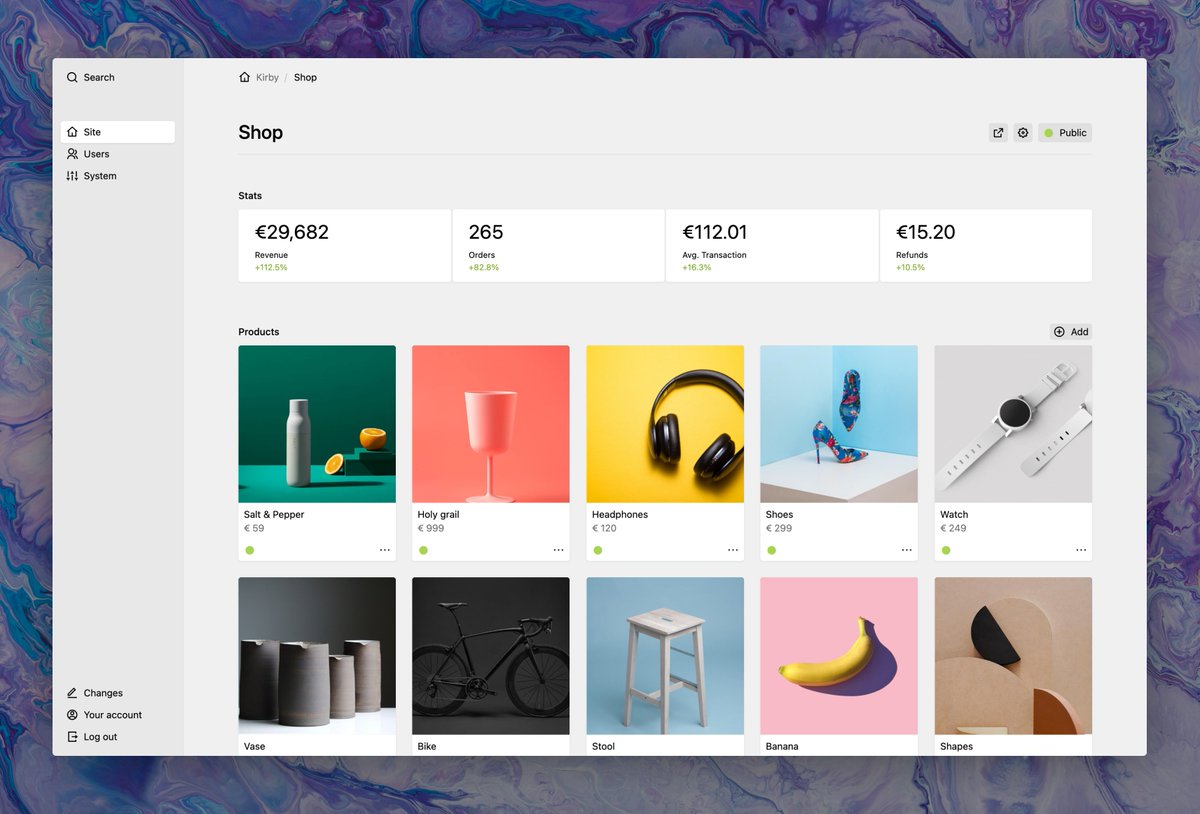 afbora's tweet image. It’s time for a new era: Kirby 4 is here 🚀✨ filled with a ton of user features, a fresh look and lots of developer improvements. Say hello: getkirby.com/releases/4.0

Upgrade your site or grab a new license, 20% off until Dec 18th!
We hope you’ll enjoy this one 🙌