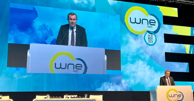 xursat's tweet photo. En tant que président du @_GIFEN, j'ai le plaisir d'ouvrir la 2ème journée du #WNE2023 sous le signe de la coopération internationale dans un contexte de regain d'intérêt pour le #nucléaire dans de nombreux pays du monde.