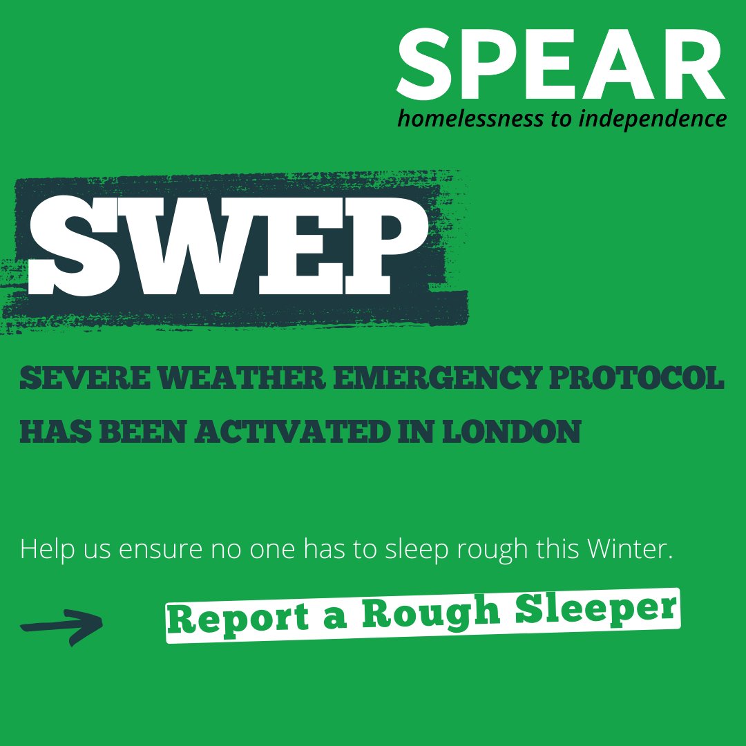 #SWEP has been announced in #London today.

Our Outreach teams, alongside local authorities, are working additional shifts to ensure people who are #roughsleeping access #emergencyaccommodation.

If you see someone rough sleeping, please report them via thestreetlink.org.uk