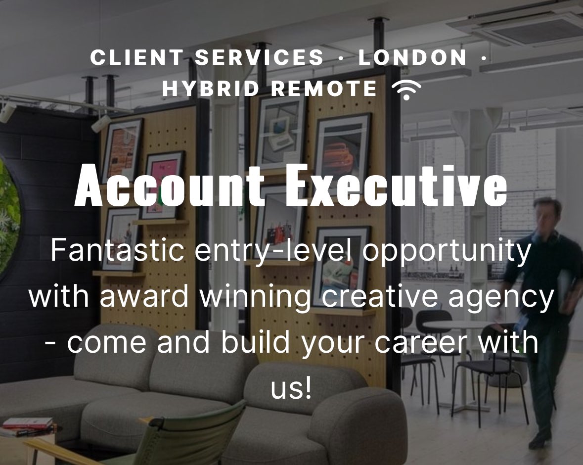 Fancy joining us? Now’s your chance: we’re hiring! 

Read more ➡️ careers.23red.com/jobs/3404751-a…

#hiring #creativeagency #advertisingjobs