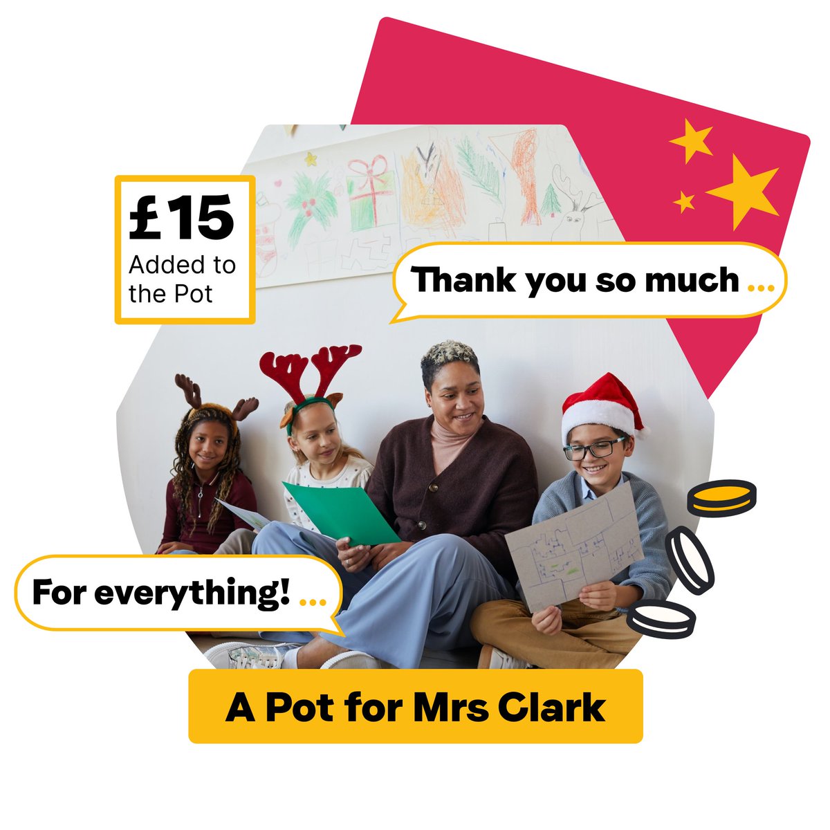 There's still time to treat tremendous teachers and awesome assistants! Create a Collection Pot for them today to say thank you for everything they've done.  #teacher #teachergifts