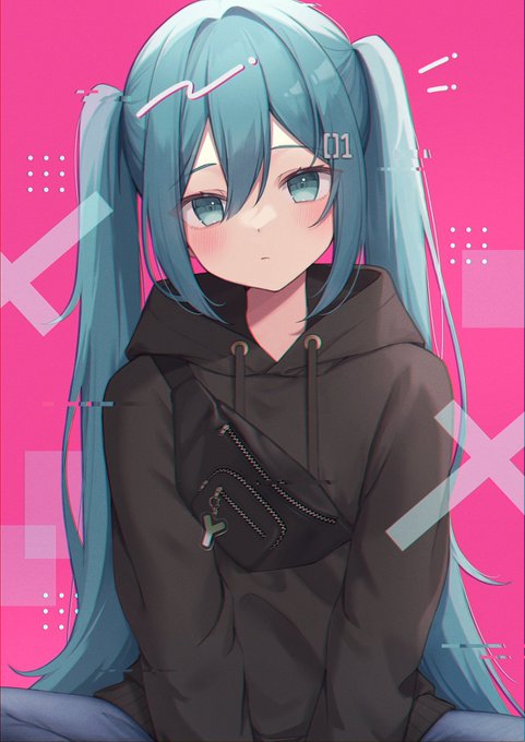 pixivisionさんの特集にこちらのパーカーミクちゃんのイラストを掲載いただきました! 