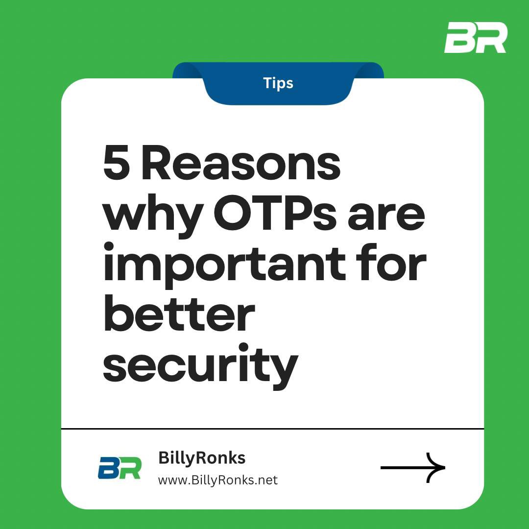 BillyronksLtd's tweet photo. Guard your online presence with the power of OTPs! 🛡✨ 

One-Time Passwords (OTPs) are your frontline defense against unauthorized access and cyber threats. 💻🔐
#CyberSecurity #OTPProtection #StaySecureOnline #billyronks #Telecoms #brcares https://t.co/zVqxyaNcQR