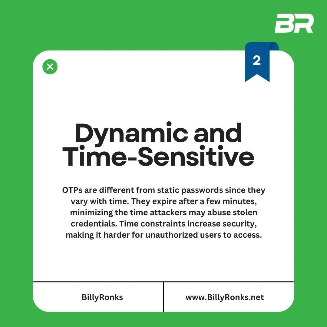 BillyronksLtd's tweet photo. Guard your online presence with the power of OTPs! 🛡✨ 

One-Time Passwords (OTPs) are your frontline defense against unauthorized access and cyber threats. 💻🔐
#CyberSecurity #OTPProtection #StaySecureOnline #billyronks #Telecoms #brcares https://t.co/zVqxyaNcQR
