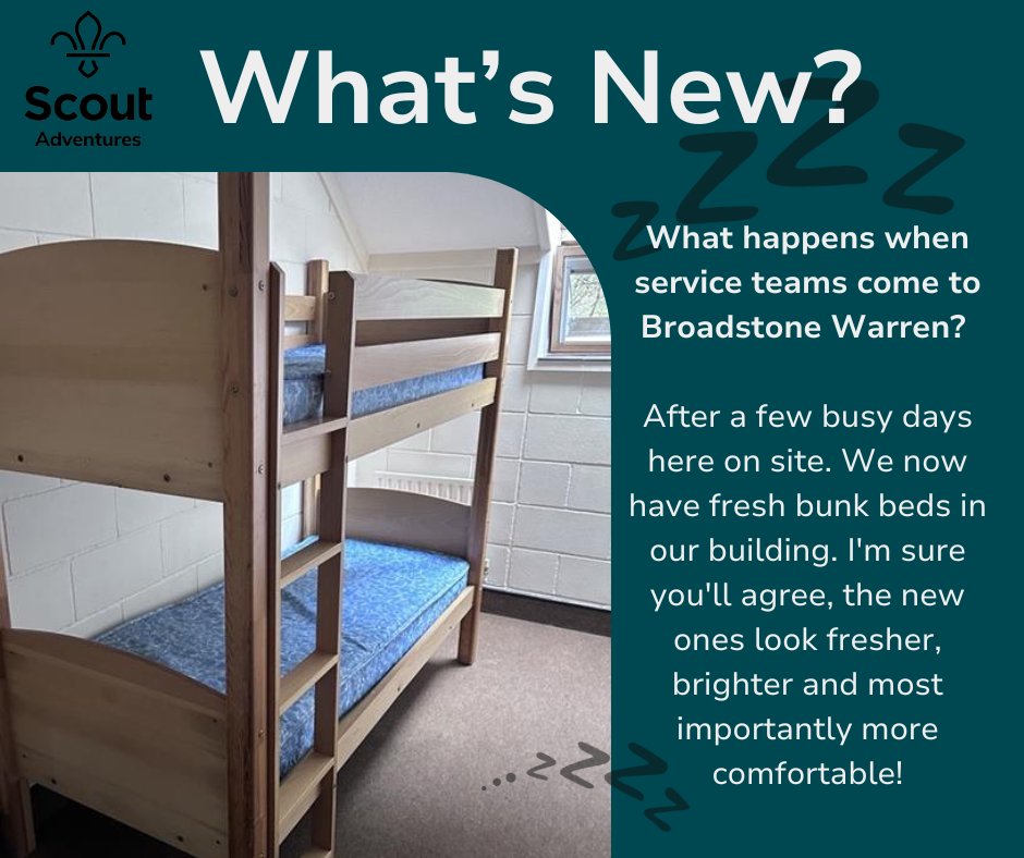 A busy few days for some of our service team at Broadstone Warren, who have helped us to replace the lodge's bunk beds. Want to join in? Check out the next available dates for volunteering weekends at bit.ly/volunteerbsw.