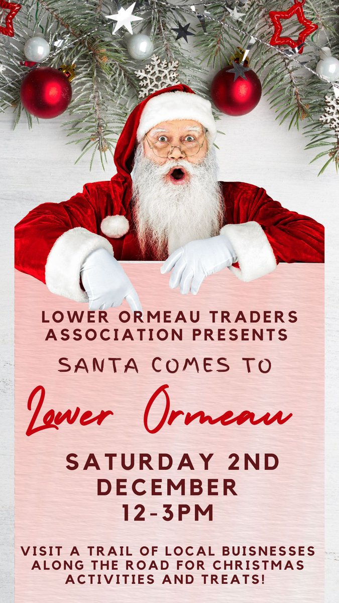 Party on.....This Saturday 2nd December in the Lower Ormeau Road. See Santa arrive and check out all the local unique independent Shops.