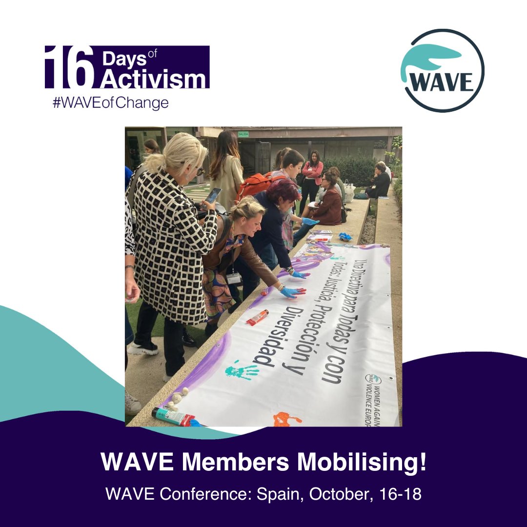 WAVE_europe's tweet photo. #ActionSpotlight During the #16DaysOfActivism, we are highlighting our recent efforts in shaping the EU Directive on VAW & DV! What can you do? Support our calls to action for the inclusion of #WSS! Nothing about us without us! #FeministEUDirectives
#WAVEofChange #endVAWG #endVAW https://t.co/DYd4iDTftz