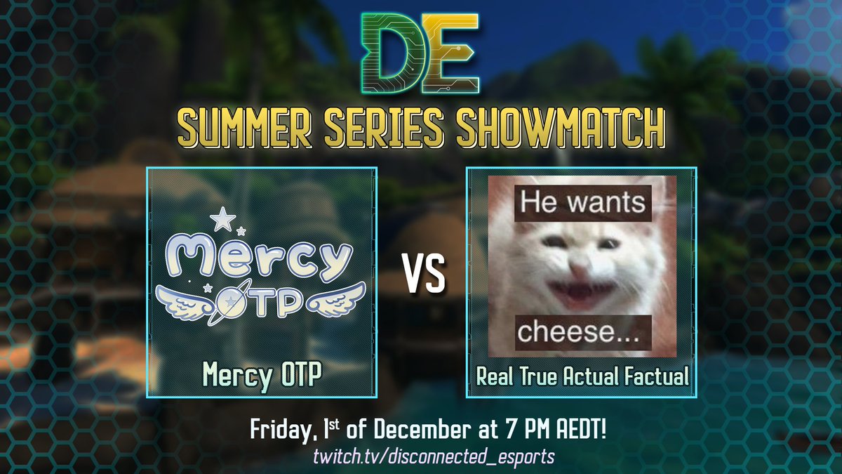 DisconnectedGG's tweet image. HYPE! ✨ Another showmatch coming up this Friday night!

A star-studded cast of players on @Mercyonlygirls lined up against the memelords of #RTAF! 💪

Wanna see who takes the cake? Catch us at 7 PM AEDT on our Twitch! 🎂

#Overwatch #OCE #DisconnectedEsports #Showmatch #Stream