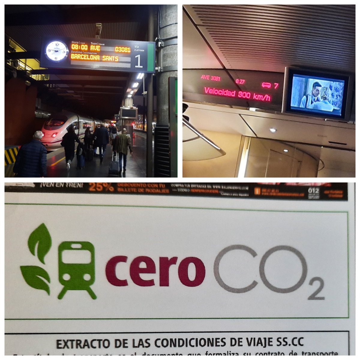 Heading to #Barcelona on 🇪🇸 speed 🚄 to attend LC-BAT-5 Cluster symposium on Gen 3b LIBs. To my wonder, train is fully powered by 🍃♻️ electricity,  great for our 🌍 and I'm happy for the frst time gonna attend a battery meeting with lowest carbon👣