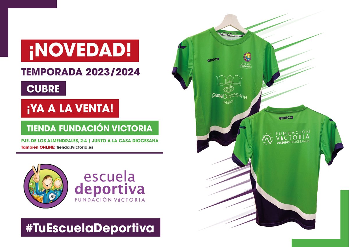 ED_FundacionSMV's tweet photo. 💚 | Descubre las nuevas #sudaderas y el #cubre Deportivo de la #EscuelaDeportiva en nuestra tienda física y online:
🌐 https://t.co/DmXLo7TR9q.
Perfectas para nuestros jugadores y afición
¡Viste los colores de la #EscuelaDeportiva!
✌🏻¡Haz tu pedido ya!
#SomosEscuelaDeportiva https://t.co/iJy51woMnk