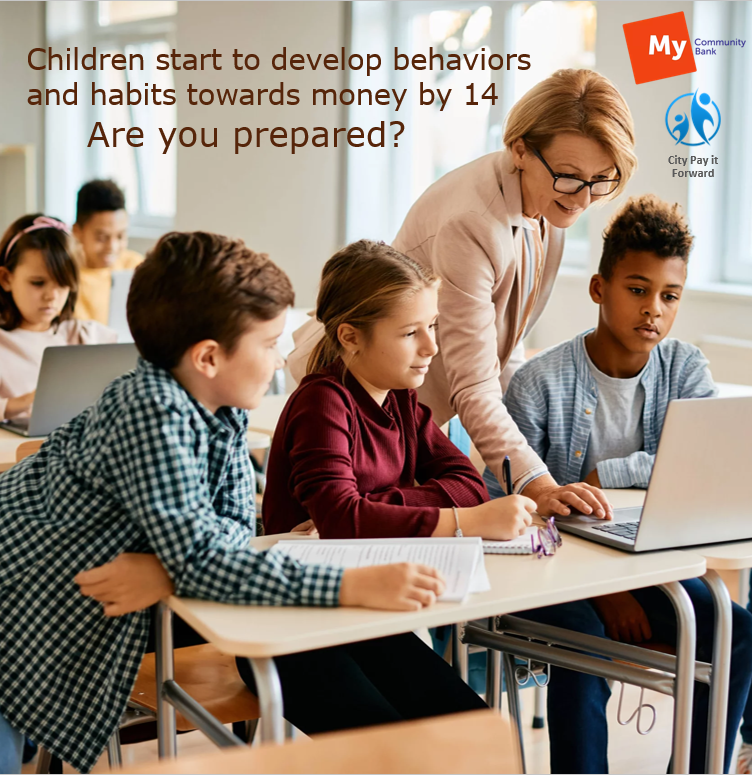 Children develop an mindset for money as young as seven so early financial literacy is vital for their future. 
My Community Bank encourages using City Pay it Forward for it's free online recourses targeted to the youngest generation.

citypayitforward.com

#financialeducation