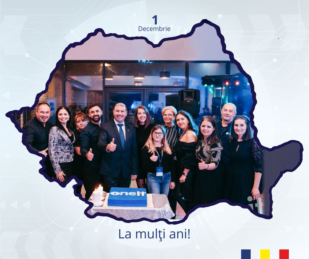 OneITro's tweet photo. La mulți ani, dragi români! 💙💛❤️ De #ZiuaNaționala a României celebrăm ce ne unește și ne definește ca națiune. 

Împreună, sărbătorim trecutul și lecțiile oferite pentru a deschide noi porți către inovație și progres. 

Echipa One-IT vă urează: La mulți ani, #Romania! https://t.co/8WTOM4tFGy