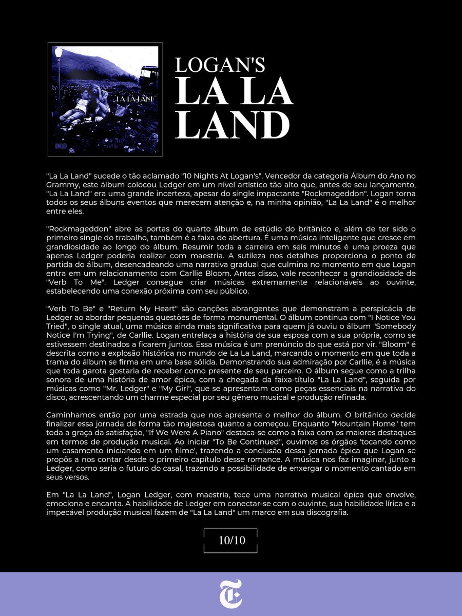 Logan's "La La Land" Review
— Score: 10/10