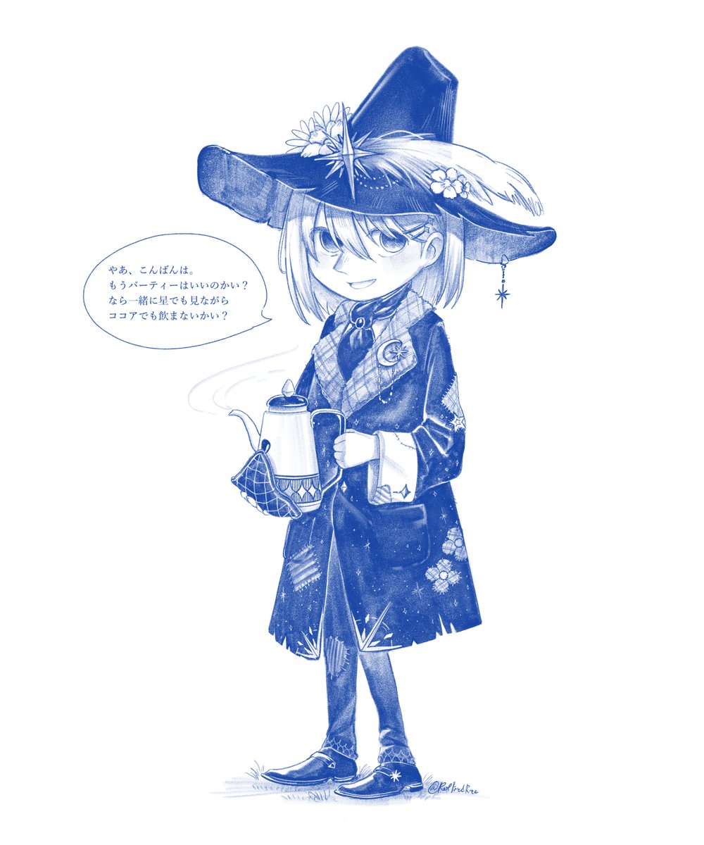 #Moomin #ムーミン
真夜中の星空パーティー 
リクエスト：パペスナ

まだまだリクエスト受け付けているので良ければどうぞ。