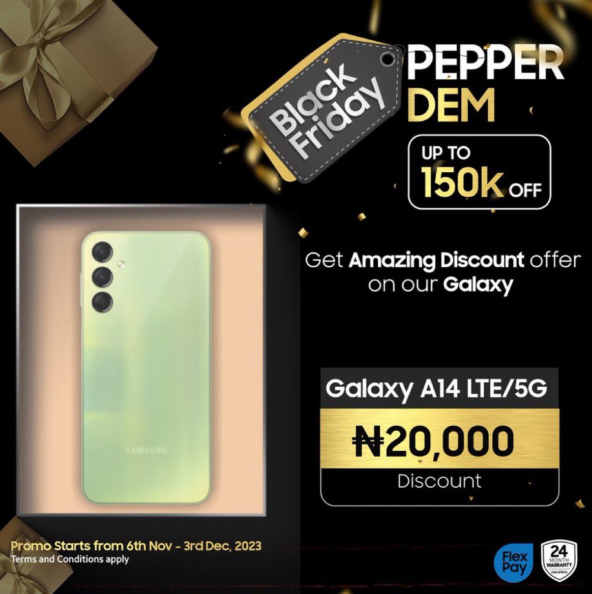 Whatever you do, do not miss this #GalaxyA14 discount before the #SamsungBlackFriday offer ends!