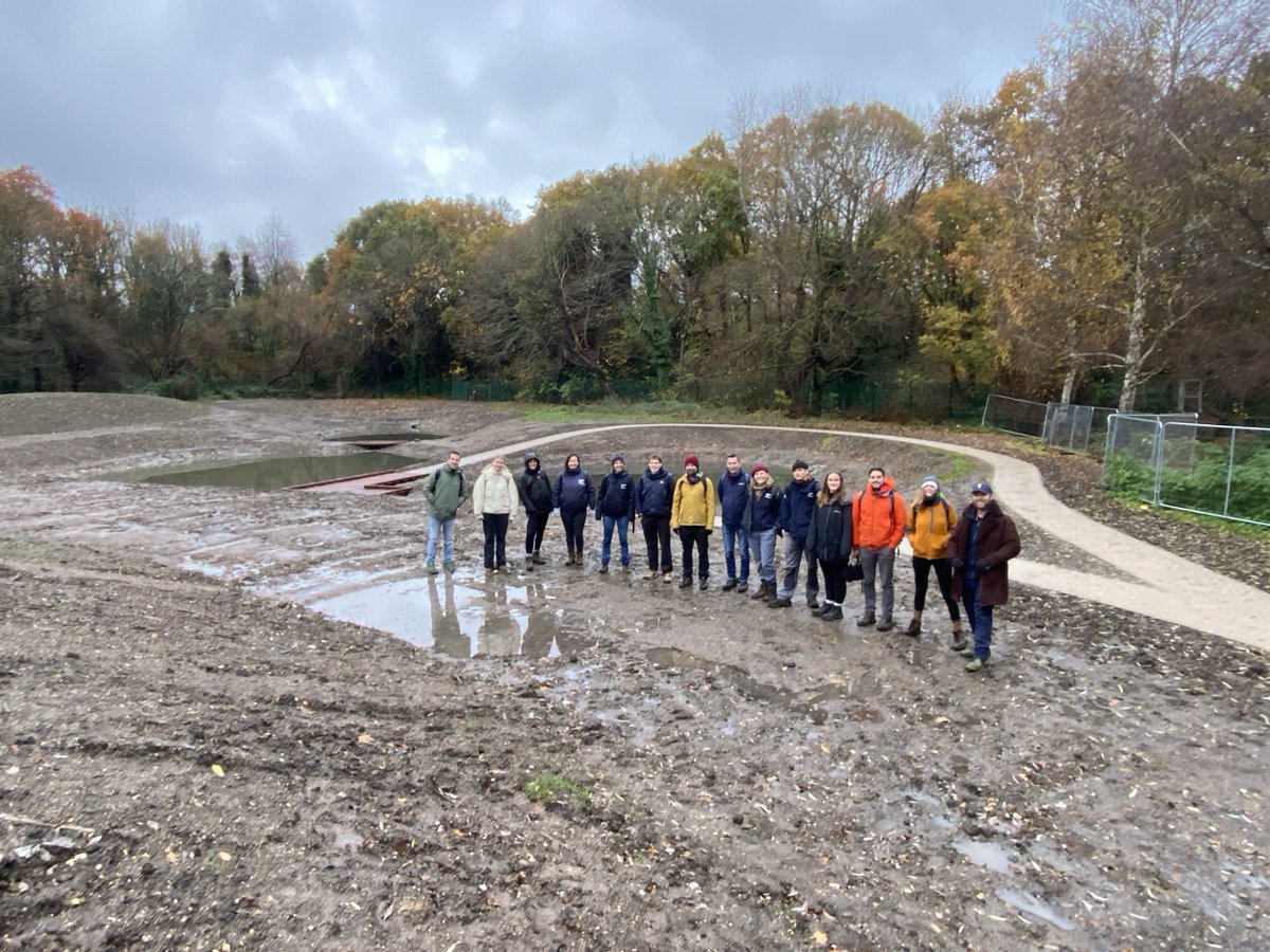RavensbourneCIG's tweet photo. @Thames21's Improving Rivers Team enjoyed their day out on Monday in the Ravensbourne Catchment learning about the successful river and pond restoration works at #GlassmillPond and the ongoing constructed wetlands project at #ChinbrookMeadows (pictured below)! https://t.co/UYLtBe7a4Q
