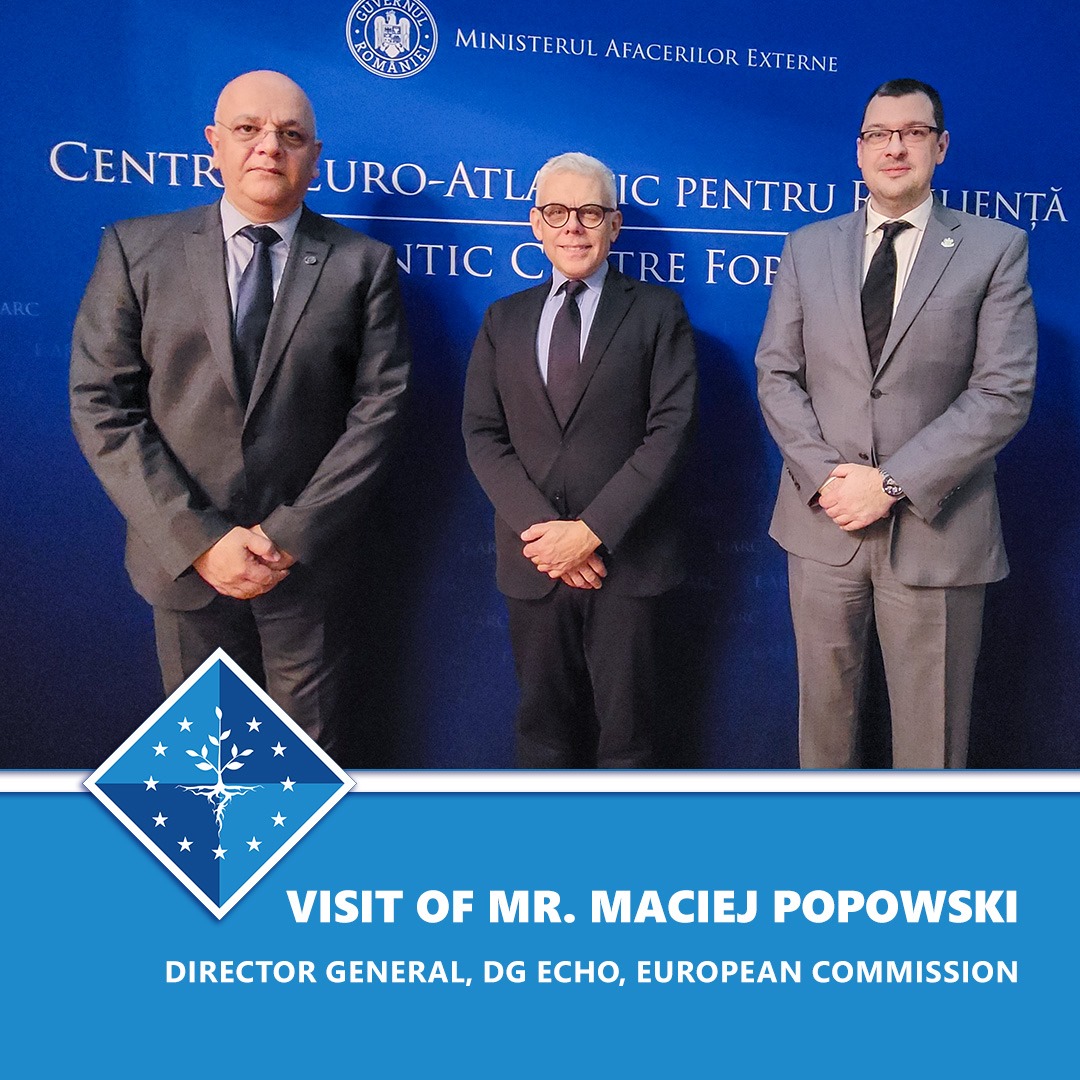 CentrulR's tweet image. Director General Maciej Popowski of @eu_echo met with E-ARC, discussing EU's upcoming priorities. Emphasis on bolstering support for Ukraine &amp;amp; Moldova, integrating resilience as a core EU value. Exploring E-ARC's potential role in DG ECHO's Knowledge Network.