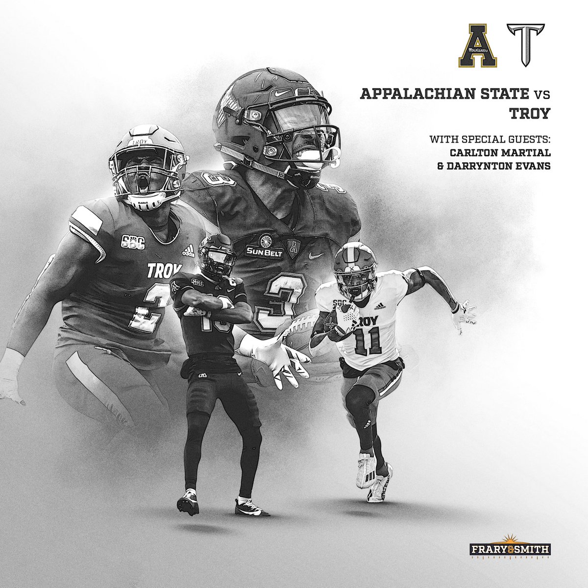 𝗖𝗛𝗔𝗠𝗣𝗜𝗢𝗡𝗦𝗛𝗜𝗣 𝗣𝗘𝗗𝗜𝗚𝗥𝗘𝗘 @TroyTrojansFB & @AppState_FB will play for a @SunBeltFB Championship on Saturday! 🏆 Former stars @Cmartial2 & @ItzLiveee joined the guys to provide an 𝙚𝙖𝙧𝙡𝙮 𝙥𝙧𝙚𝙫𝙞𝙚𝙬 of the big game! 🎧 Listen Now: linktr.ee/FraryandSmith