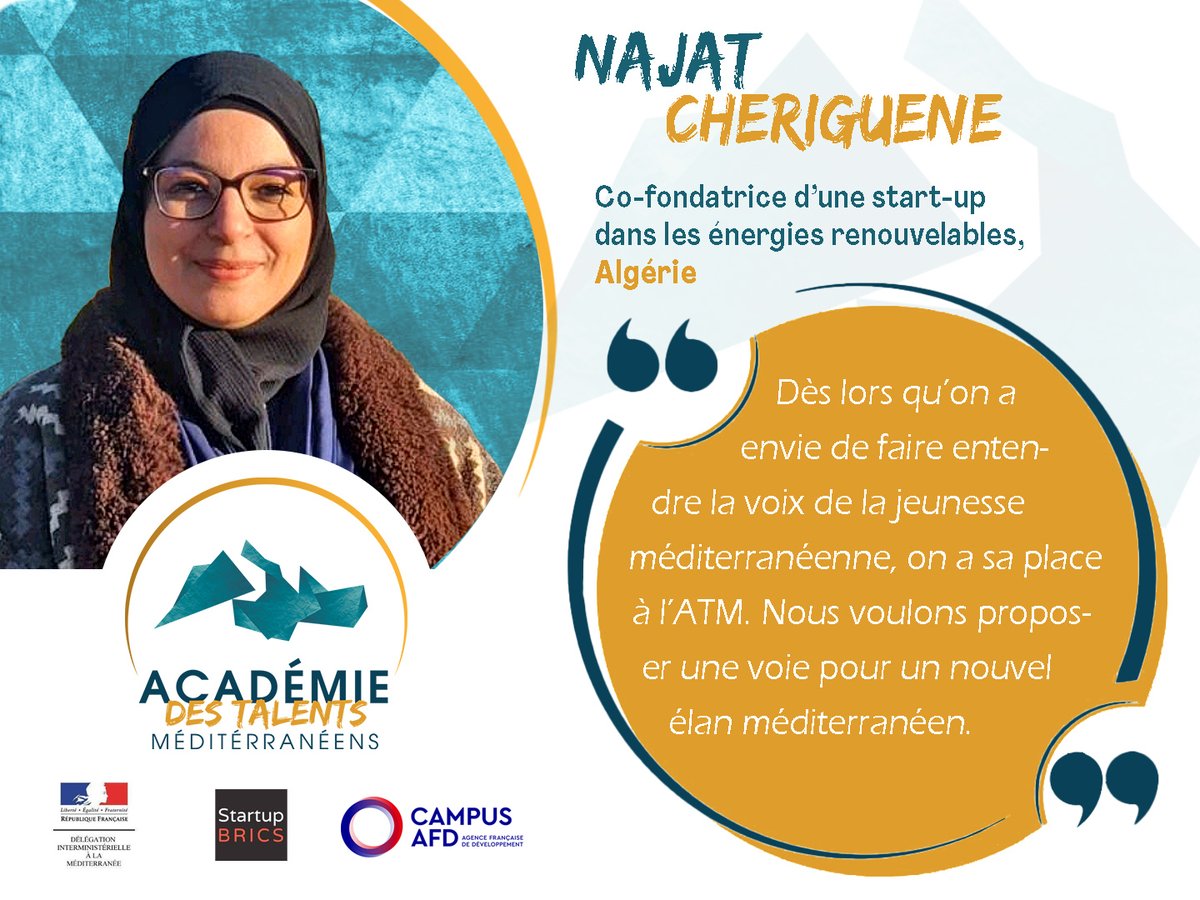 L'<a href="/Aca_Talents_Med/">Académie des Talents Méditerranéens</a> était à <a href="/emergingvalley/">emergingvalley</a> 2023! 
Paroles d'Abdeslam Sbatri, <a href="/aouadimeriem/">Meriem AOUADI</a> &amp; Najat Cheriguene, membres de la 1ère édition !

Le programme de formation vise à accompagner des projets individuels pour la  région #Méditerranée !

Plus 👉bit.ly/40pReiI
