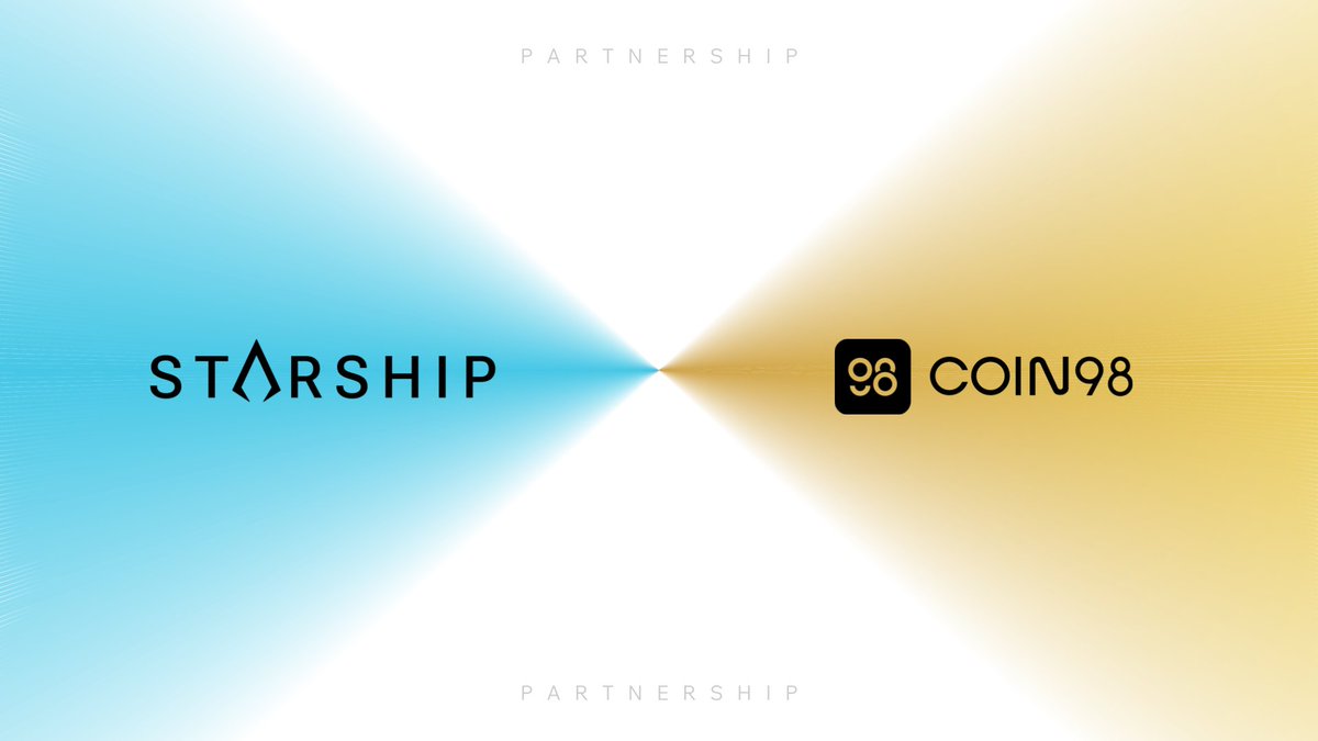 Starship is thrilled to onboard @coin98_wallet, a leading multi-chain wallet 🚀 This integration marks a significant step forward for unlocking access to a wider pool of potential investors and streamlining the fundraising process for our community 🎉 🔗 blog.starship.network/starship-integ…