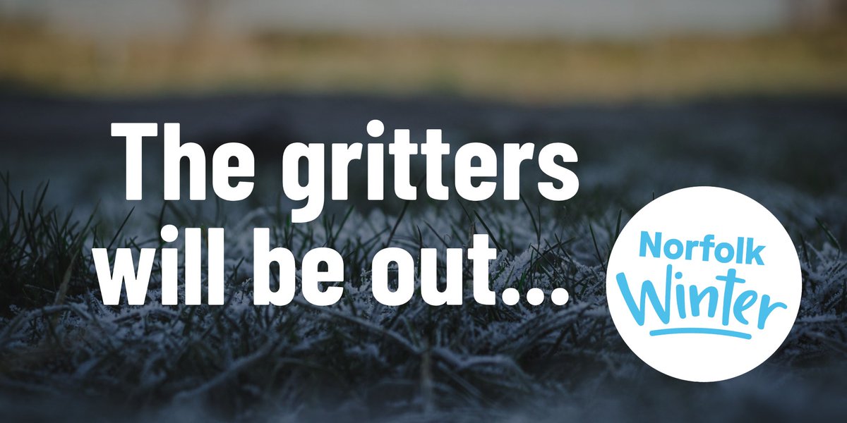 We are gritting across all of Norfolk from 2pm today and from 3:15am tomorrow. ❄ 🧣🧤 Wrap up warm & walk carefully! If you're travelling, check your vehicle is ready for the cold. Find out more about getting from A to B safely: orlo.uk/641KA #NorfolkWinter