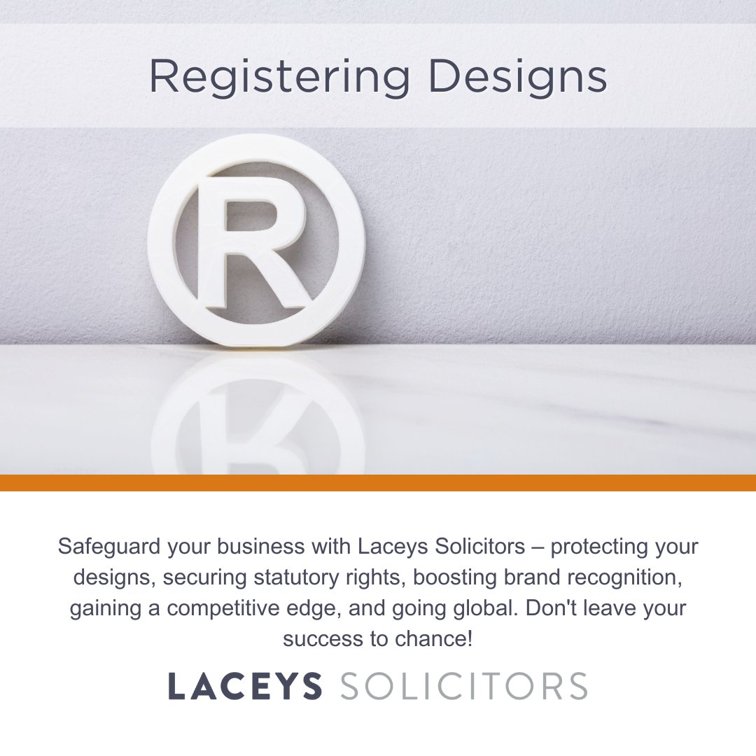 Laceyssolicitor's tweet photo. Protect your brand and designs with Laceys Solicitors!

🌐 Legal protection, statutory rights, and a competitive edge await. Don't wait; secure your intellectual property today!

#DesignProtection #LegalServices https://t.co/eOE1HJx36c
