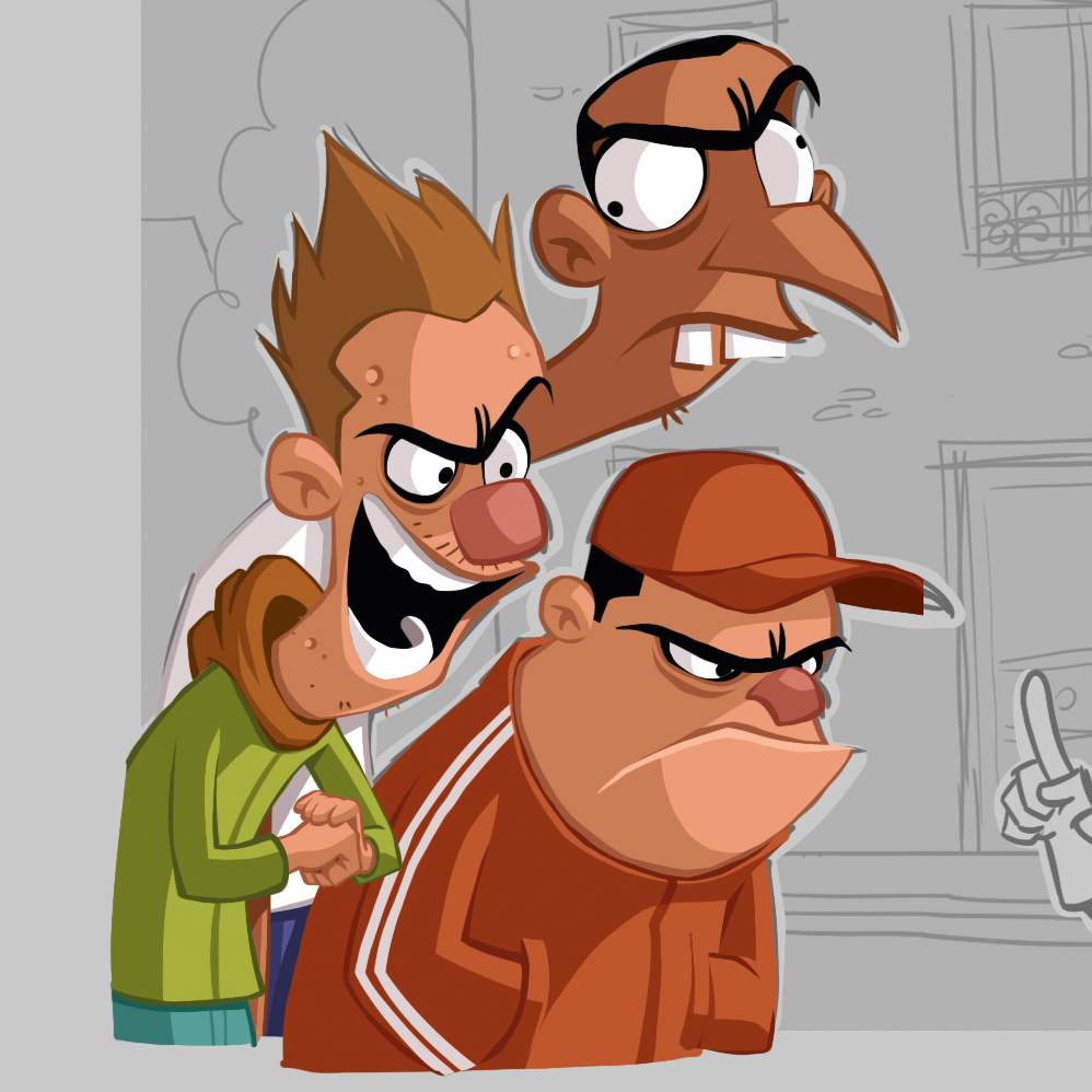 Stwivo's tweet photo. Ça avance côté Justiciers de la Justice ! Page 40 sur 44 en cours, j'en vois le bout !
En attendant, je vous présente les bad boys de l'histoire... ouh qu'ils sont vilains !

Toujours chez bamboo Edition avec le grand et beau Sti au scénario.
#bd #comics #humour #jeunesse #wip https://t.co/ZP5ZMSzMWq