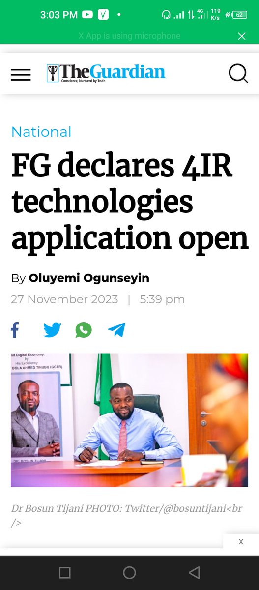 AdamsAbdulqadi2's tweet image. The Federal Government on Monday #declared open #applications for the #Fourth  #Industrial #Revolution #technologies # $STREAK