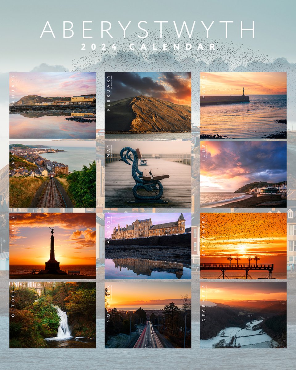 #Aberystwyth Twitter, I've not posted much about it on here, but I'm down below 20 A4 calendars for this year, the A3 are already sold out. Get yours before they're gone at mattwilby.co.uk/2024-calendar