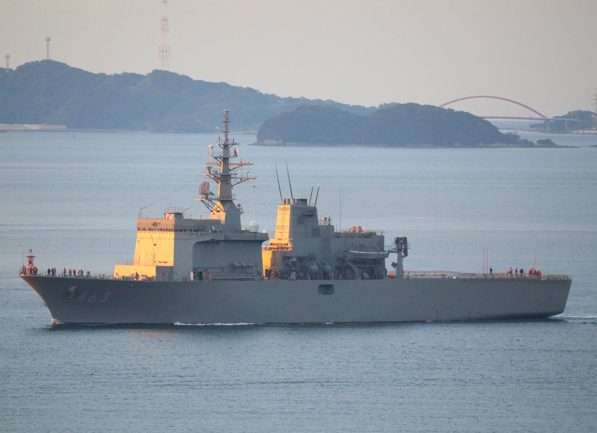 WarshipCam's tweet photo. Japanese Maritime Self-Defense Force Uraga-class mine countermeasure vessel JS Uraga (MST-463) coming into Sasebo, Japan - November 29, 2023 #jsuraga #mst463
SRC: TW-@l8IDcv9vtqupUhG https://t.co/c7fah81298